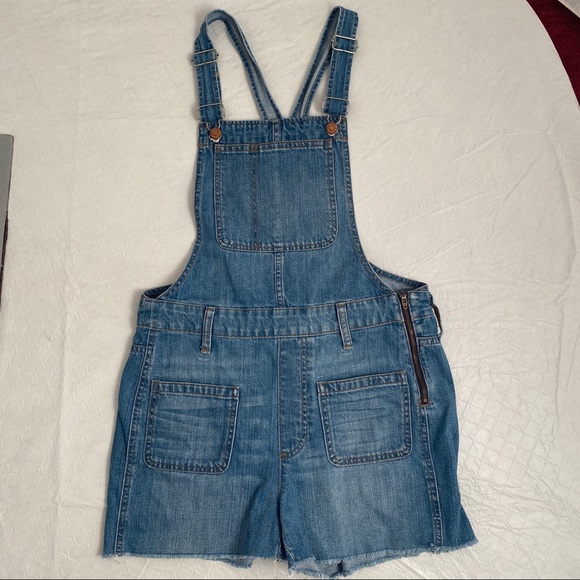 Madewell Adirondack Short Overalls Isley Wash blue S - Picture 2 of 13